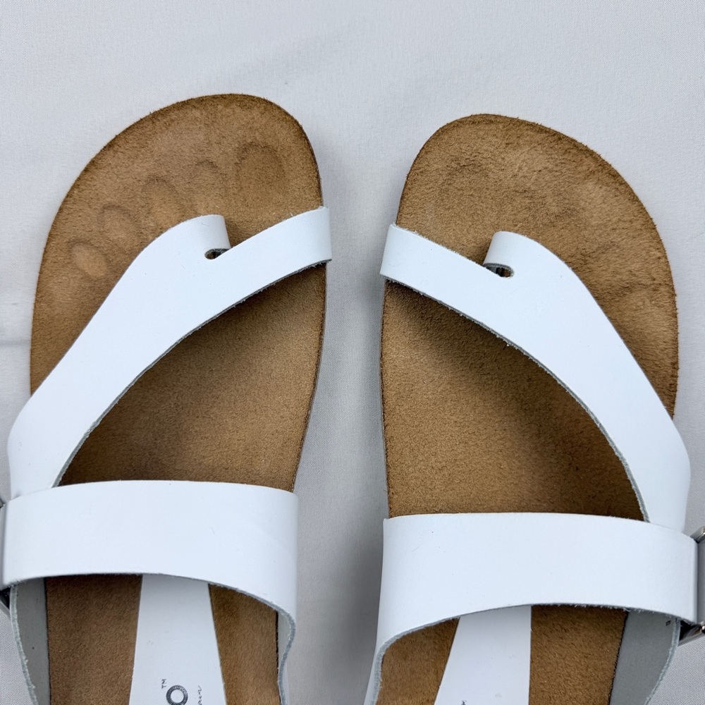 Yokono Ibiza-013 leather mule sandal in white - Picture 2 of 10